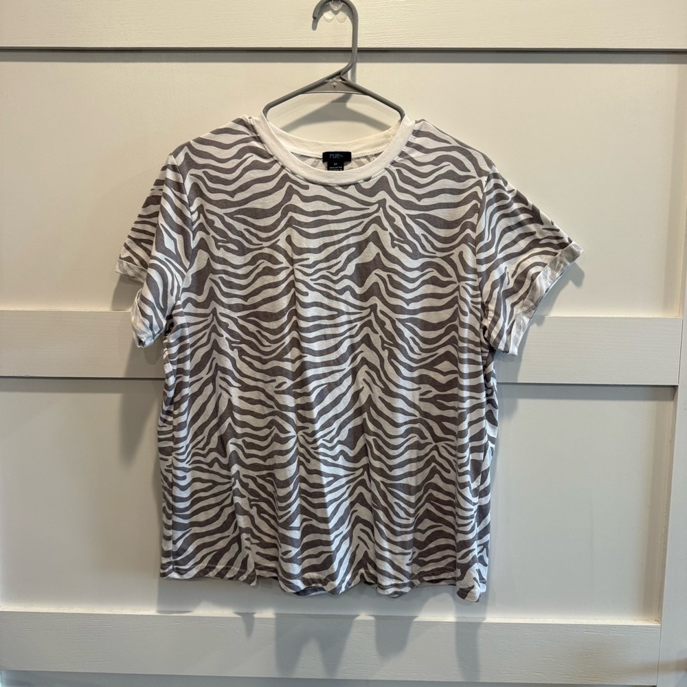 Zebra Print Rue+ Brand T-Shirt